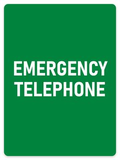 Emergency Telephone sign – fire and emergency safety sign by Bold Safety Signs