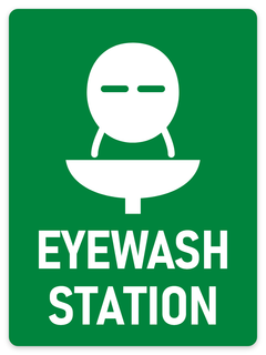 Eyewash Station sign – green first aid and emergency safety sign by Bold Safety Signs
