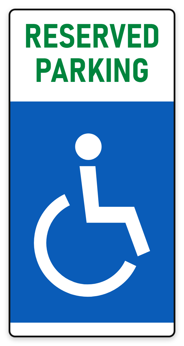 Reserved Parking sign – car park safety sign by Bold Safety Signs