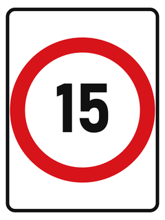 Speed Limit 15 km/h sign – aluminium reflective traffic sign by Bold Safety Signs