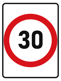Speed Limit 30 km/h sign – aluminium reflective traffic sign by Bold Safety Signs