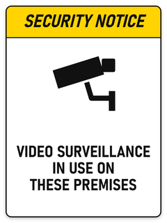Security Notice Video Surveillance In Use On These Premises sign – security safety sign by Bold Safety Signs