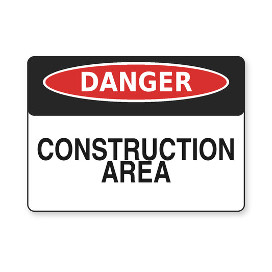 Construction Area Danger Sign