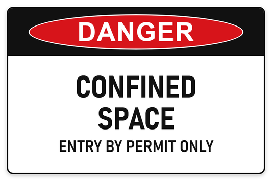 Confined Space – Entry by Permit Only Danger Sign – CONFINED SPACE ENTRY BY PERMIT ONLY
