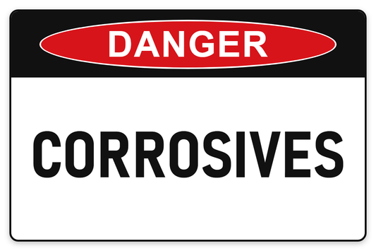 Corrosives Danger Sign – CORROSIVES
