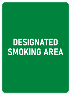 Designated Smoking Area sign – green smoking area sign by Bold Safety Signs