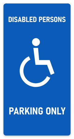 Disabled Persons Parking Only sign – car park safety sign by Bold Safety Signs