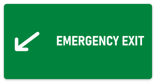 Emergency Exit sign – fire and emergency safety sign by Bold Safety Signs