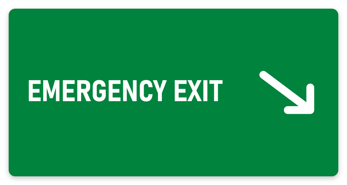 Emergency Exit sign – fire and emergency safety sign by Bold Safety Signs