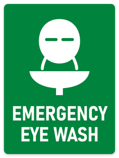 Emergency Eye Wash sign – green first aid and emergency safety sign by Bold Safety Signs