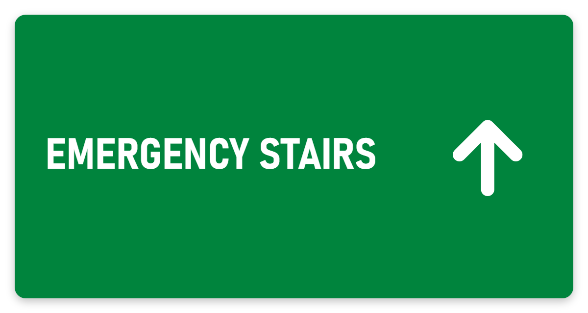Emergency Stairs sign – fire and emergency safety sign by Bold Safety Signs