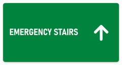 Emergency Stairs sign – fire and emergency safety sign by Bold Safety Signs