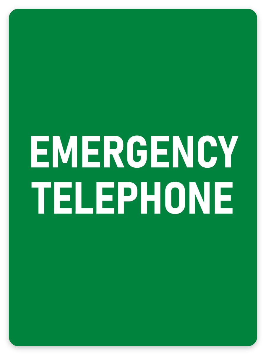Emergency Telephone sign – fire and emergency safety sign by Bold Safety Signs