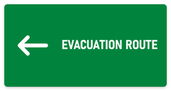 Evacuation Route sign – fire and emergency safety sign by Bold Safety Signs