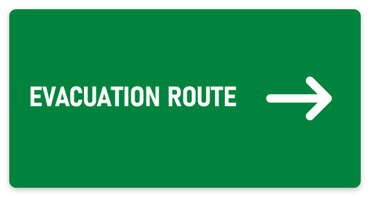 Evacuation Route sign – fire and emergency safety sign by Bold Safety Signs