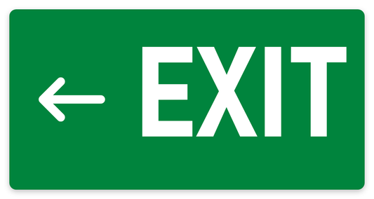Exit sign – fire and emergency safety sign by Bold Safety Signs