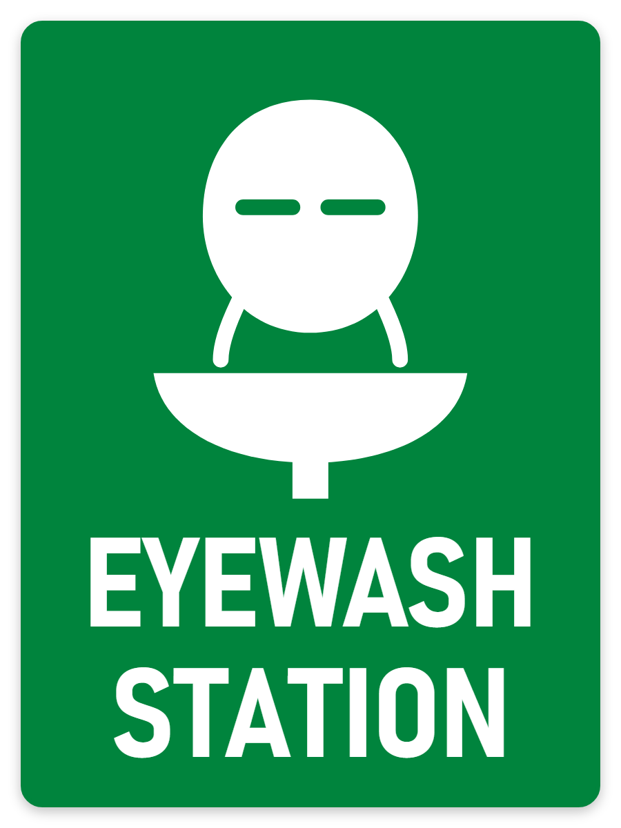 Eyewash Station sign – green first aid and emergency safety sign by Bold Safety Signs