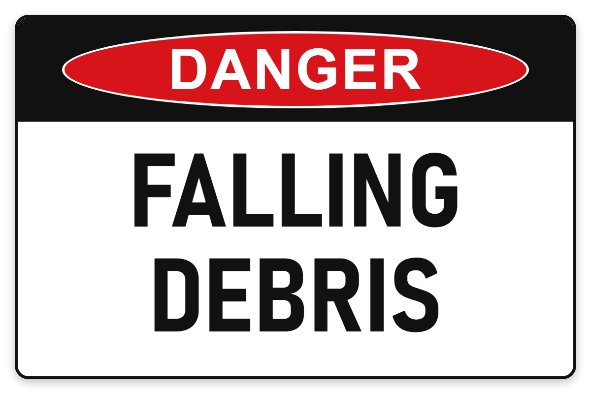 Falling Debris Danger Sign – FALLING DEBRIS