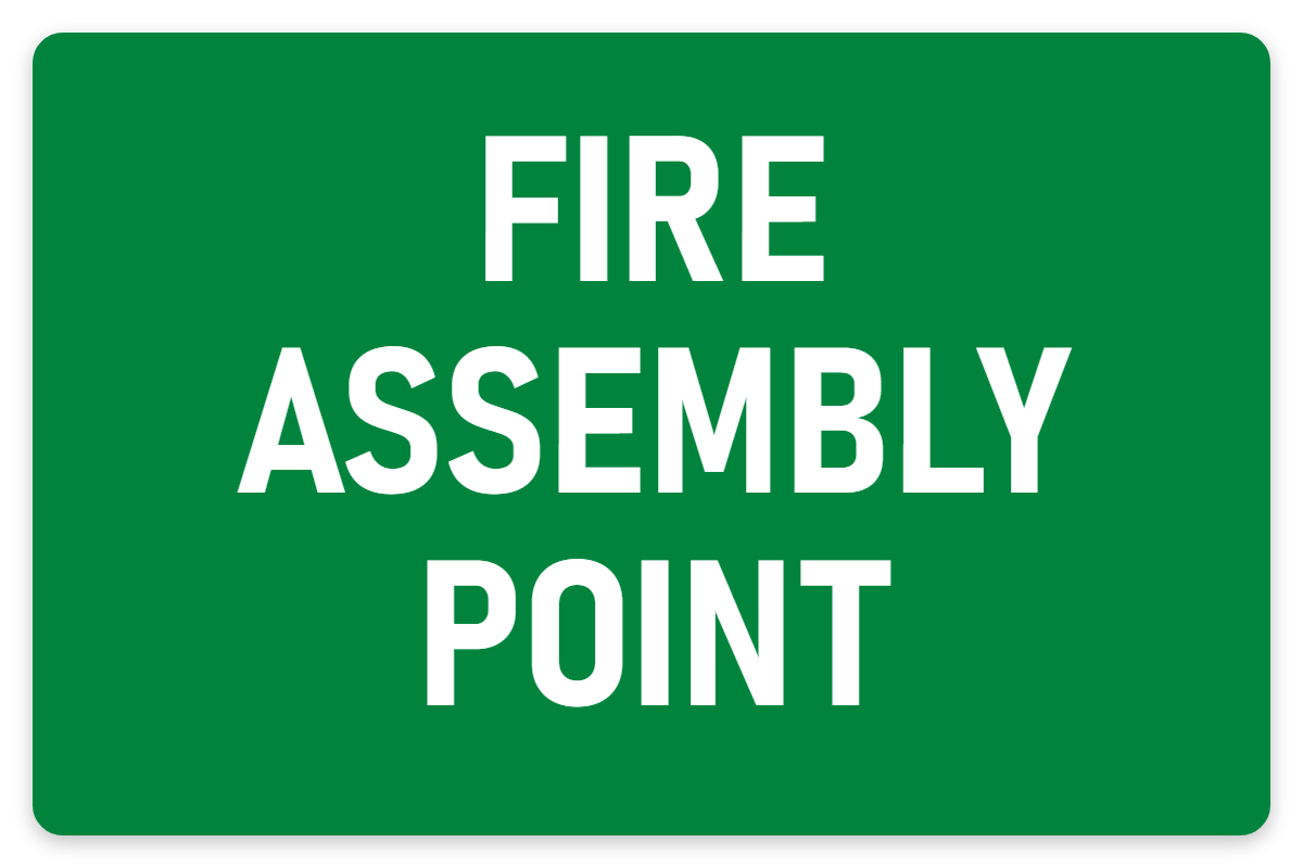 Fire Assembly Point sign – fire and emergency safety sign by Bold Safety Signs