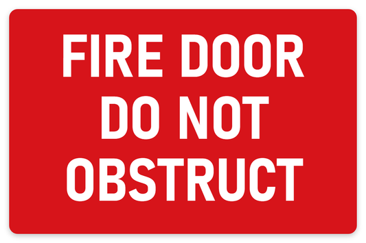 Fire Door Do Not Obstruct sign – fire and emergency safety sign by Bold Safety Signs