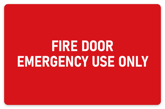 Fire Door – Emergency Use Only sign – fire and emergency safety sign by Bold Safety Signs