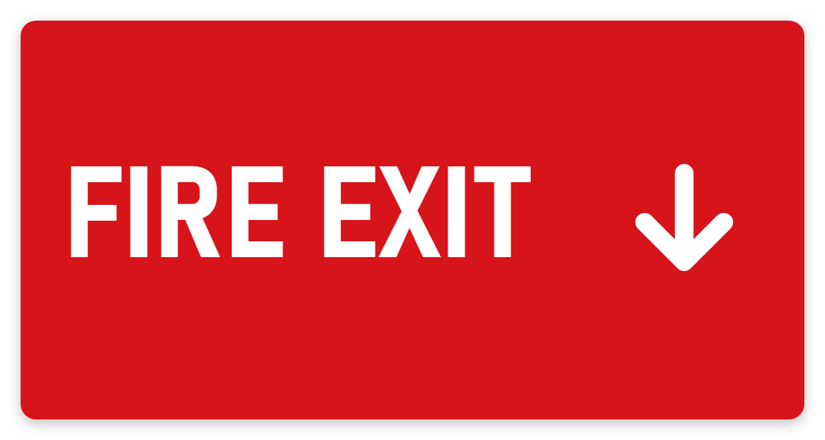 Fire Exit sign – fire and emergency safety sign by Bold Safety Signs