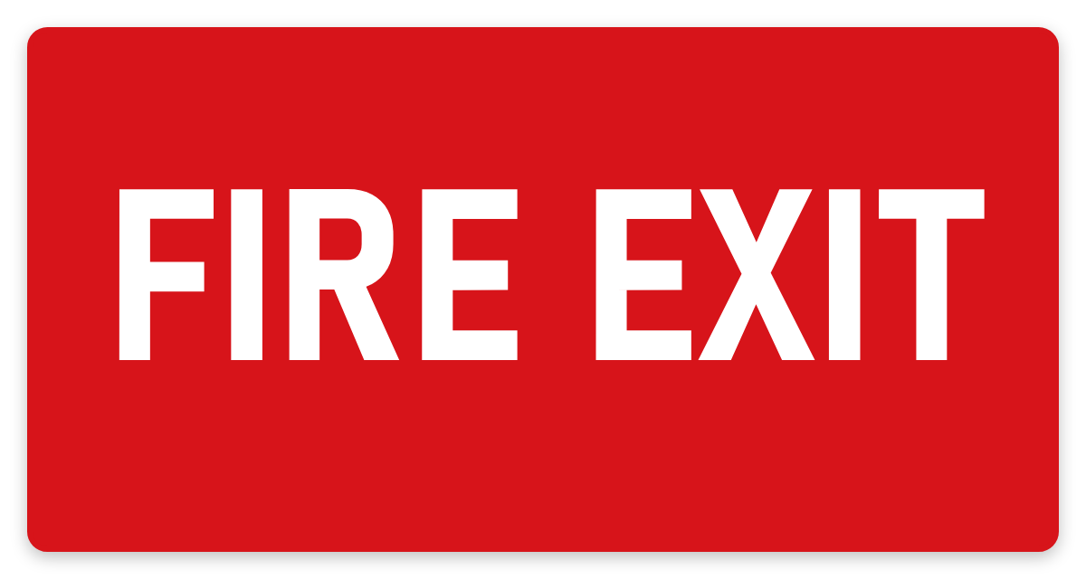 Fire Exit sign – fire and emergency safety sign by Bold Safety Signs