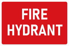 Fire Hydrant sign – fire and emergency safety sign by Bold Safety Signs