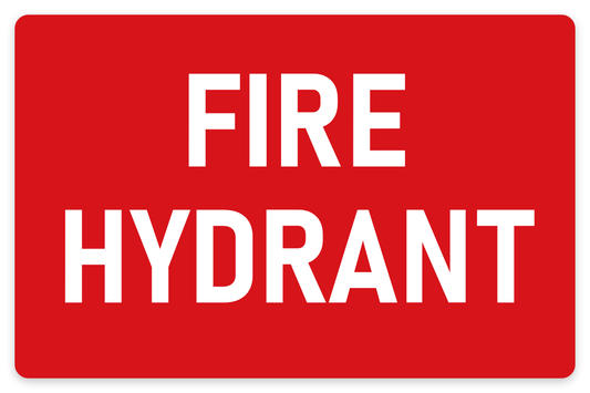Fire Hydrant sign – fire and emergency safety sign by Bold Safety Signs
