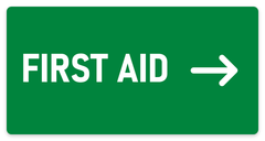 First Aid sign – green first aid and emergency safety sign by Bold Safety Signs