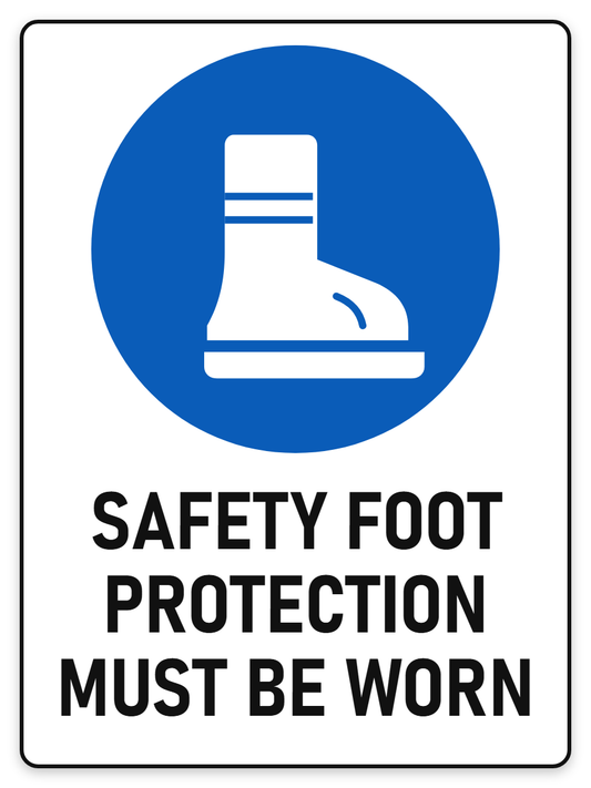 Safety Foot Protection Must Be Worn mandatory PPE sign