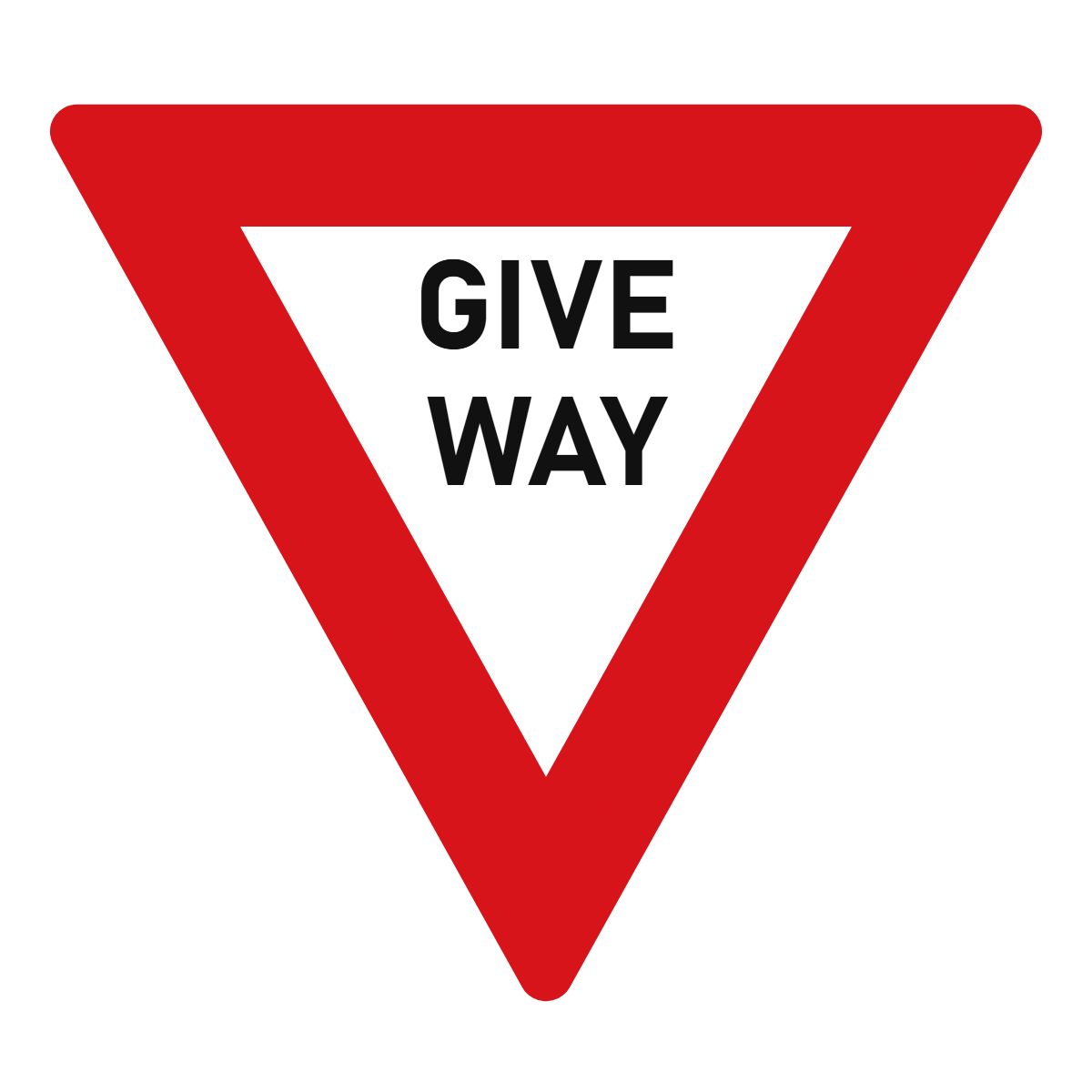 Give Way sign – red triangle aluminium reflective traffic sign by Bold Safety Signs
