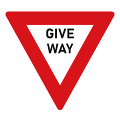 Give Way sign – red triangle aluminium reflective traffic sign by Bold Safety Signs
