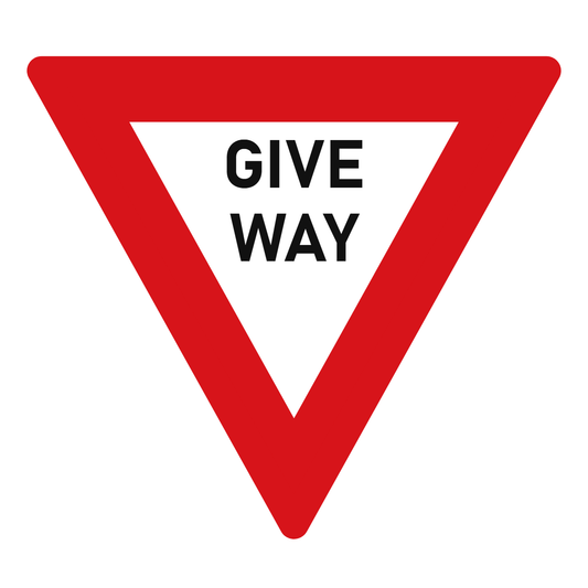 Give Way sign – red triangle aluminium reflective traffic sign by Bold Safety Signs