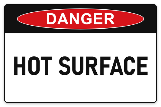 Hot Surface Danger Sign – HOT SURFACE
