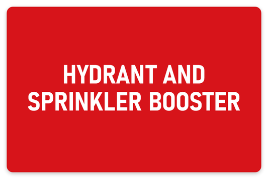 Hydrant & Sprinkler Booster sign – fire and emergency safety sign by Bold Safety Signs