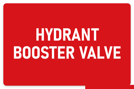 Hydrant Booster Valve sign – fire and emergency safety sign by Bold Safety Signs
