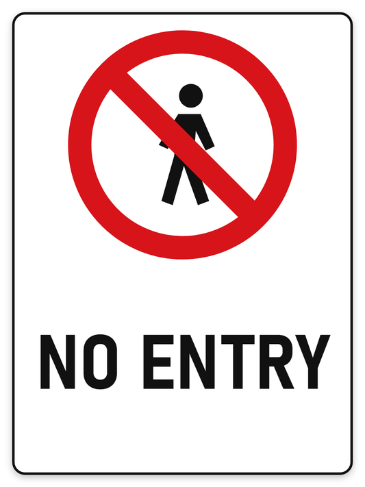 No Entry sign – red prohibition safety sign by Bold Safety Signs