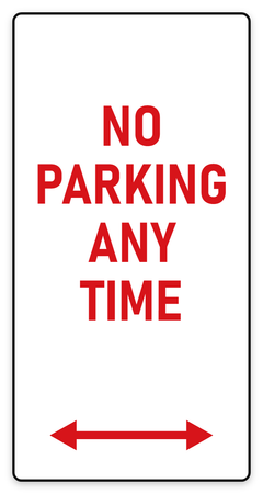 No Parking Any Time sign – car park safety sign by Bold Safety Signs
