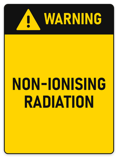 Warning Non-Ionising Radiation sign – yellow warning safety sign by Bold Safety Signs