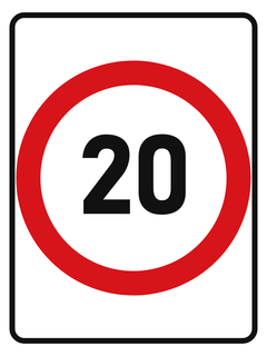 Speed Limit 20 km/h sign – aluminium reflective traffic sign by Bold Safety Signs