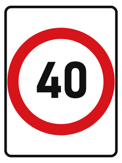 Speed Limit 40 km/h sign – aluminium reflective traffic sign by Bold Safety Signs