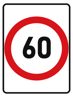 Speed Limit 60 km/h sign – aluminium reflective traffic sign by Bold Safety Signs