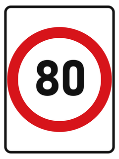 Speed Limit 80 km/h sign – aluminium reflective traffic sign by Bold Safety Signs