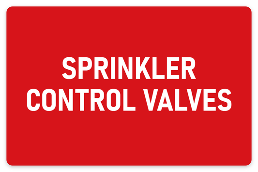Sprinkler Control Valves sign – fire and emergency safety sign by Bold Safety Signs
