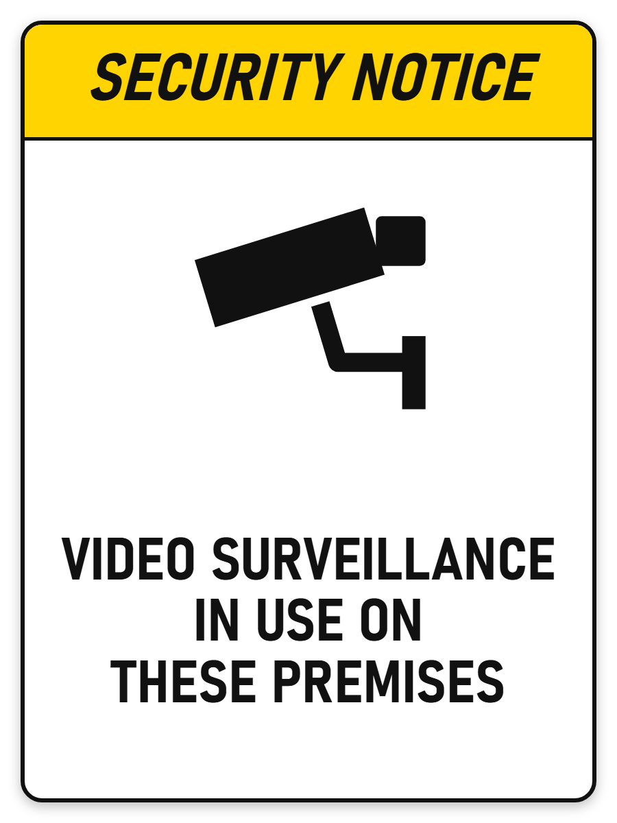 Security Notice Video Surveillance In Use On These Premises sign – security safety sign by Bold Safety Signs